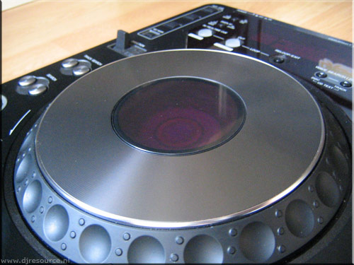 CDJ-1000MK2 modded version with DVJ-X1 JogPlate mounted in daylight 2