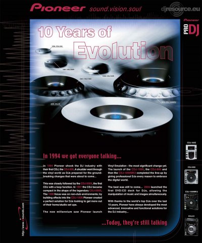 Our MEMBERS can Enlarge : Pioneer CDJ 10 Years Ad