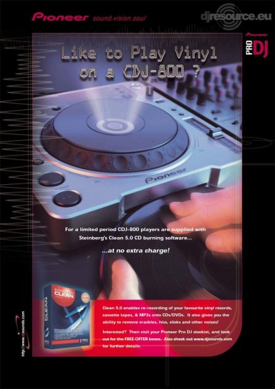 Our MEMBERS can Enlarge : Pioneer CDJ-800 with Clean 5.0