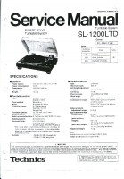 Technics-SL1200-LTD-Service-Manual