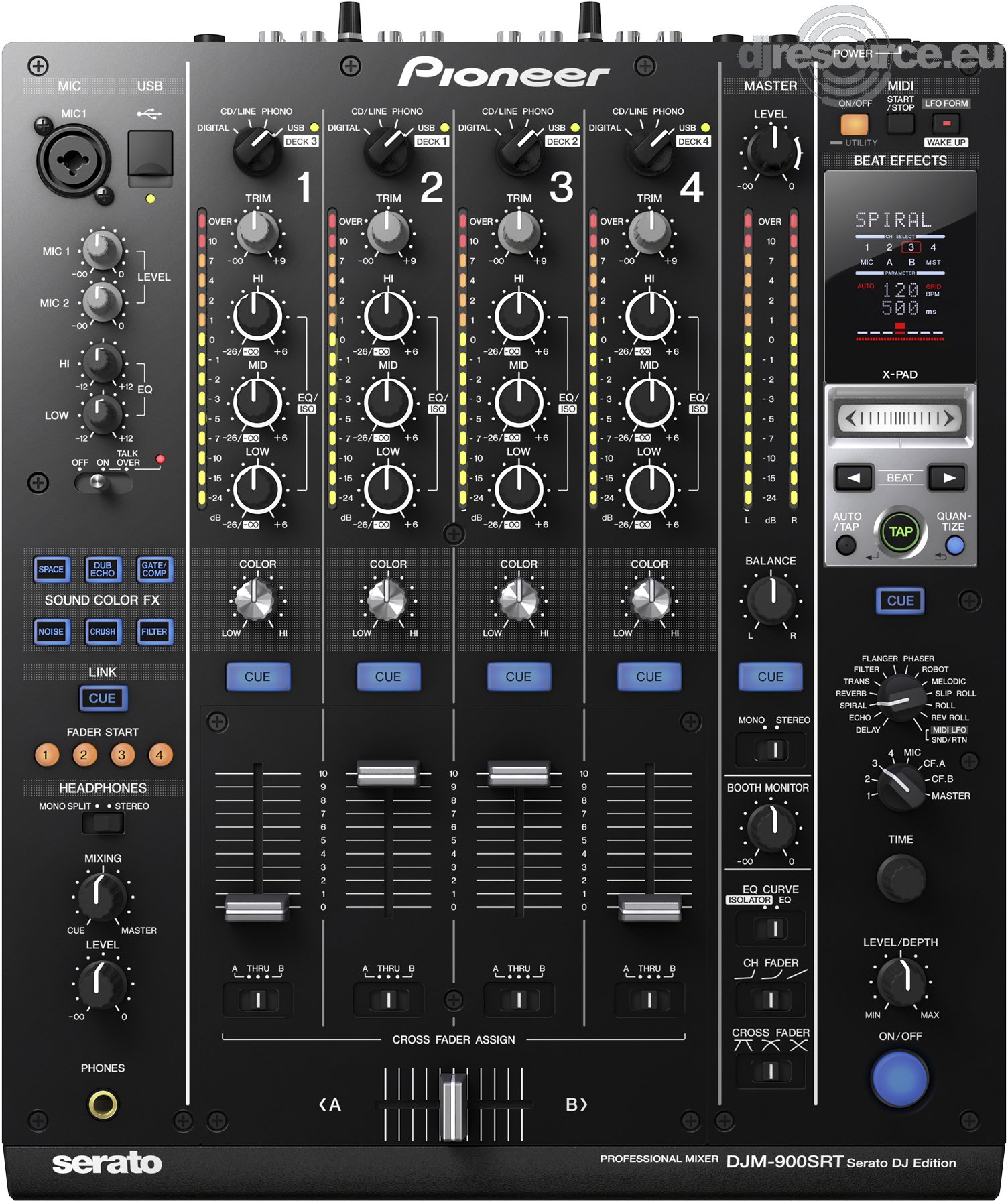 Pioneer DJM-900SRT Professional 4-Channel DJ Mixer (Serato