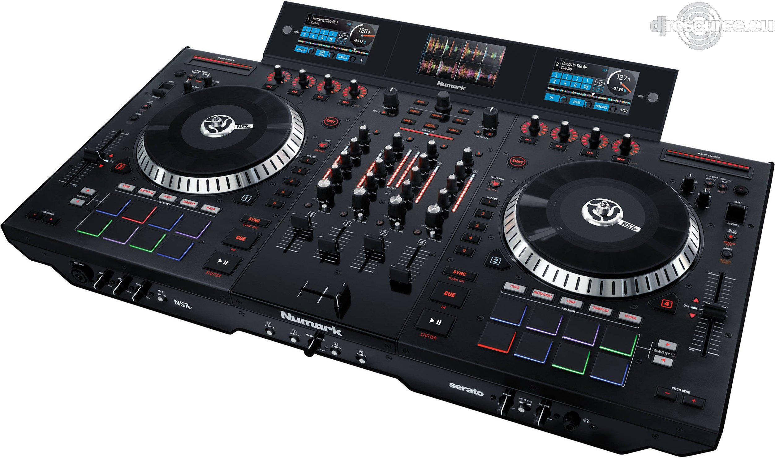 Контроллер для диджея. Numark ns7. DJ контроллер Numark. Контроллер Numark Serato. DJ контроллер Numark с экраном.