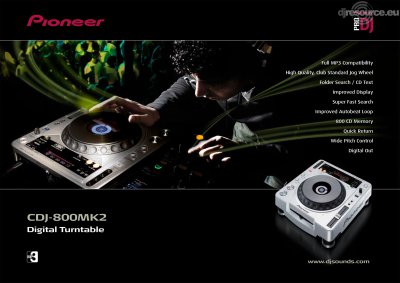 Our MEMBERS can Enlarge : Pioneer DJ CDJ-800MK2 Player Tabletop