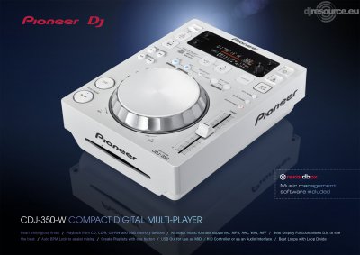 Our MEMBERS can Enlarge : Pioneer DJ CDJ-350-W Player Tabletop