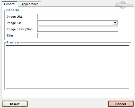 Add Image window