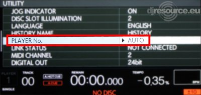 CDJ-2000NXS2 Utility Menu Device number Change