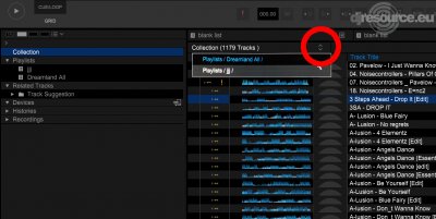 Rekordbox show playlists of track
