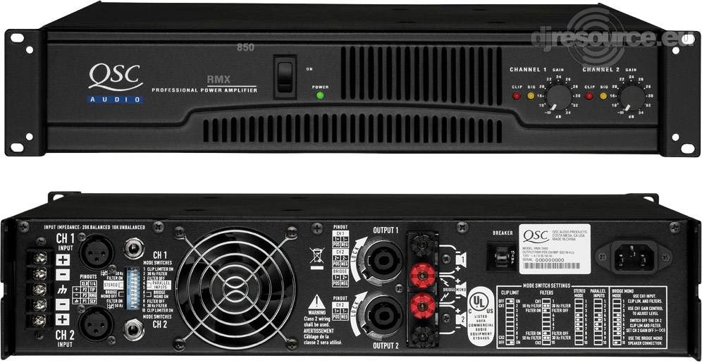 QSC › RMX850 › Amplifier Gearbase DJResource