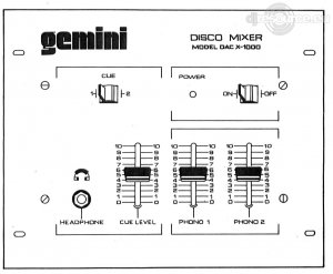 Gemini DAC X-1000  Mixer