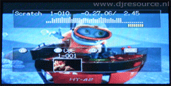 Pioneer DVJ-X1 Previewscreen when DVD is played including waveform