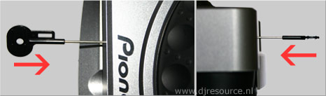 Use the Pioneer CDJ/CMX Forced Eject Pin STRAIGHT !