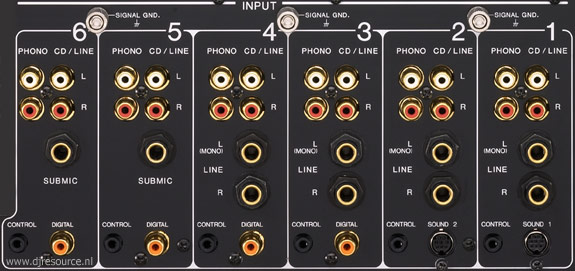 Pioneer DJM-1000 Rear/Back Side - Channel Input Section