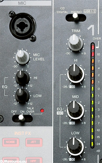 Pioneer DJM-800 Channel EQ and Mic Input