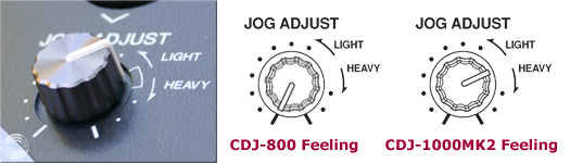 Pioneer DVJ-1000 Jog Adjust settings and Rotary