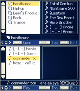 Pioneer DVJ-1000 MP3 Navigator on Preview Screen