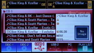 Pioneer MEP-7000 playlist browsing