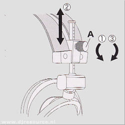 Pioneer SE-M10R adjust the height