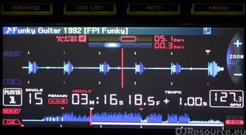 Pioneer CDJ-2000nxs Waveform Zoomed in
