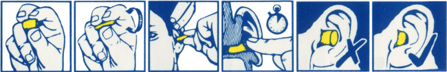 Foam earplugs insert instructions