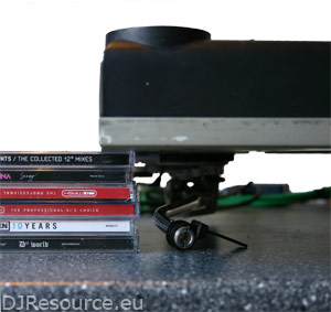 Technics turned over and stacked on CD's